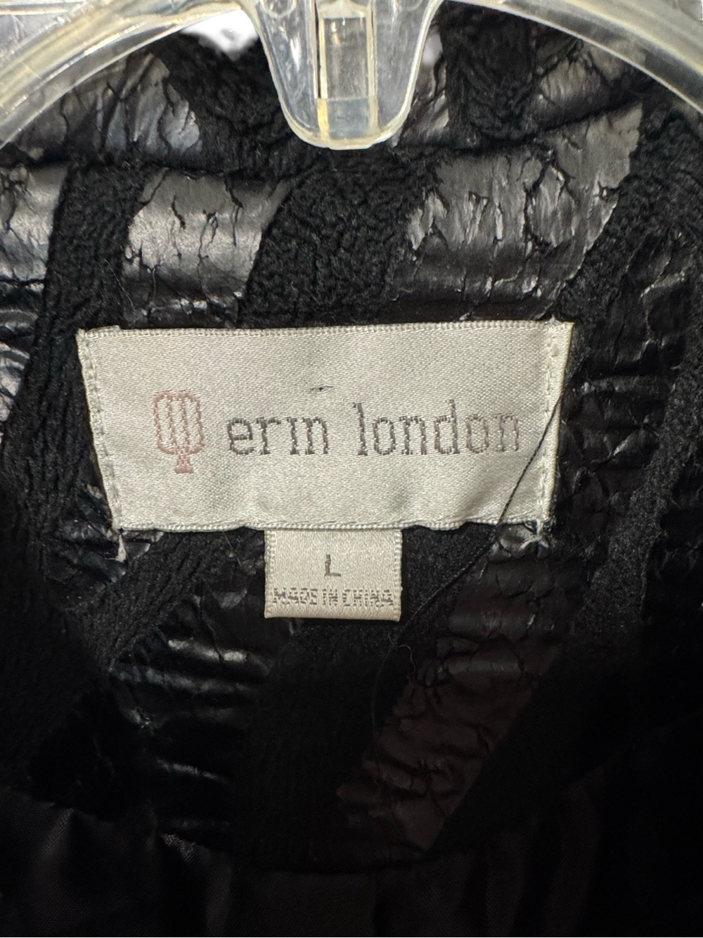 erin london Black Shimmer Zebra-Pattern Zip Vest - Picture 4 of 6